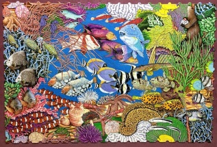 Coral Reef by Lambert and Samborski - Great American Puzzle Factory - 294 pieces